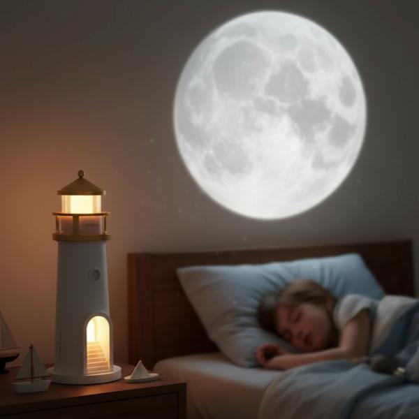 Büro Ev Ofis Hediyesi için Deniz Feneri Projektör Gece Lambası - Image 1