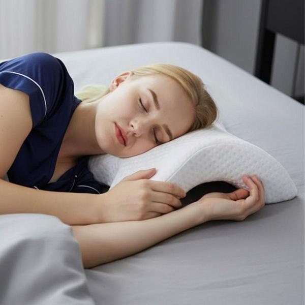 Büro Ev Ofis Hediyesi için Kavisli Yıkanır Kılıflı Visko Bel Boyun Bacak Yastığı - Image 1