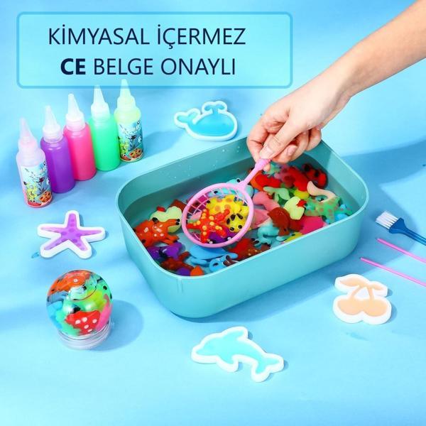 Büro Ev Ofis Yazlık Hediyesi için 6KALIP 5RENK Gel Şişe Oyuncak Seti - Image 1
