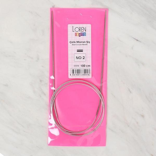 Büro Ev Ofis Hobi Dikiş Atölyesi için 2MMx100CM Çelik Misinalı Şiş - Image 1