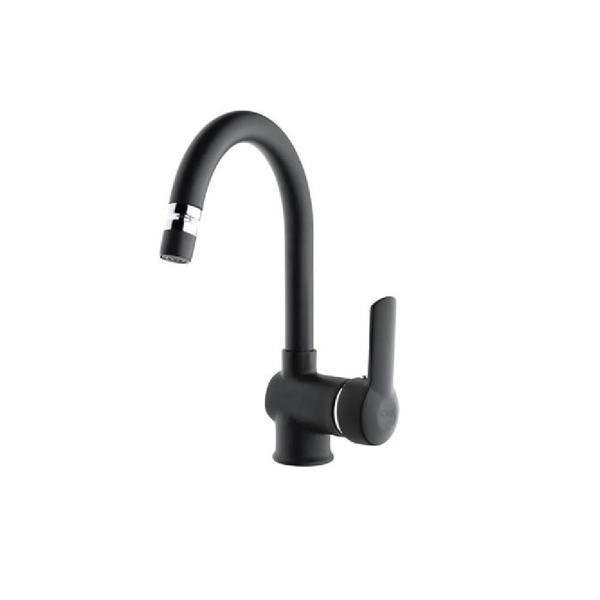 Foma Vista Black Kuğu Lavabo Bataryası Mat Siyah 1024Vb - Image 1