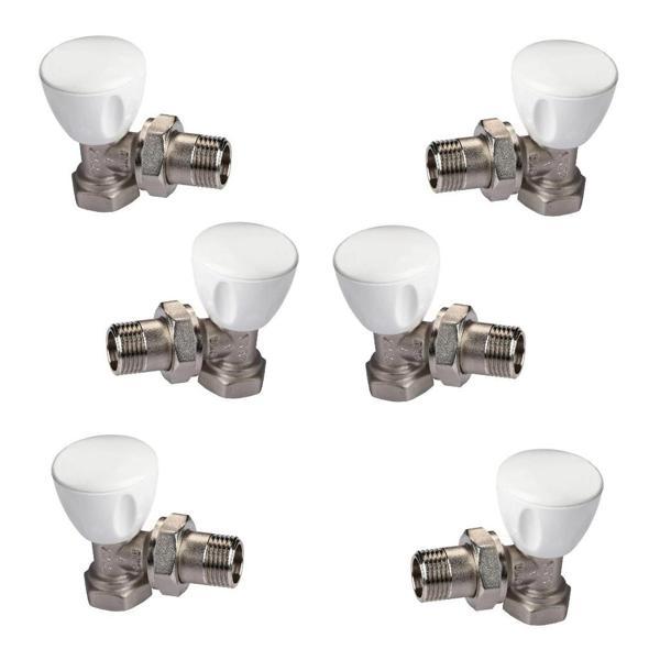 E.C.A Köşe Radyatör Valfi 6 Adet 1/2 Rv3 602120641 Eca - Image 1