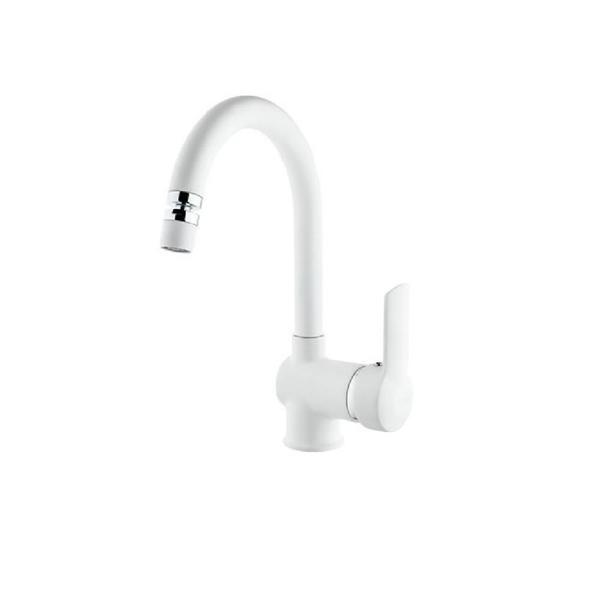 Foma Vista White Kuğu Lavabo Bataryası Mat Beyaz 1024Vw - Image 1