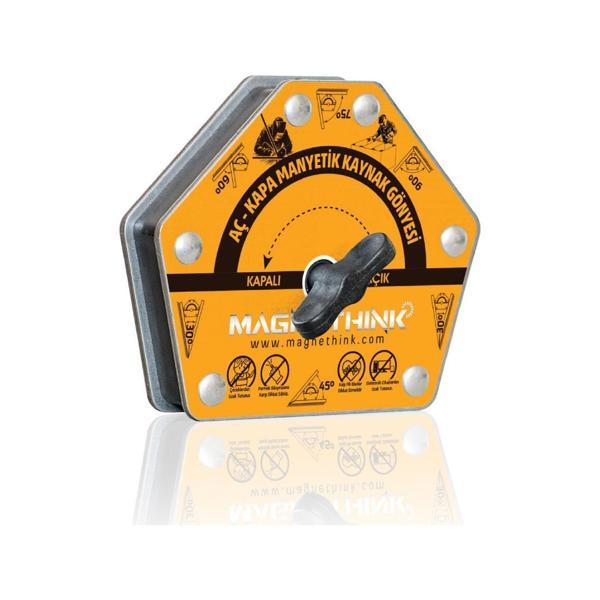 Magnethink Aç Kapa Çok Açılı Manyetik Kaynak Gönyesi - Turuncu - Image 1