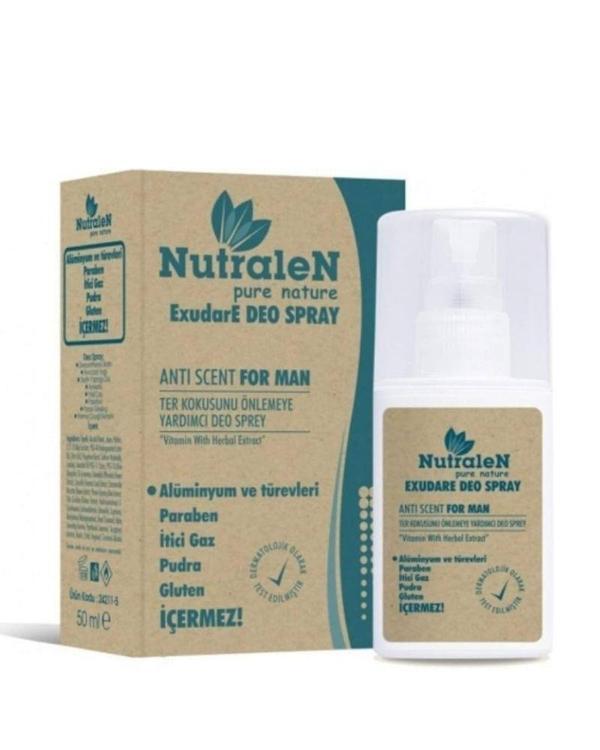 Exudare Deo Spray For Man Ter Kokusunu Önlemeye Yardımcı Deo Spray 50ml - Image 1