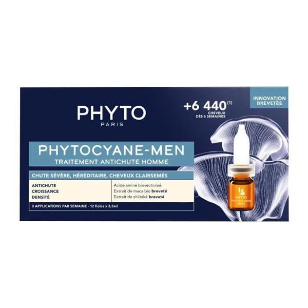 Phyto Phytocyane-Men Erkekler İçin Saç Dökülme Karşıtı Bakım 12 Ampül x 3,5 ml - Image 1