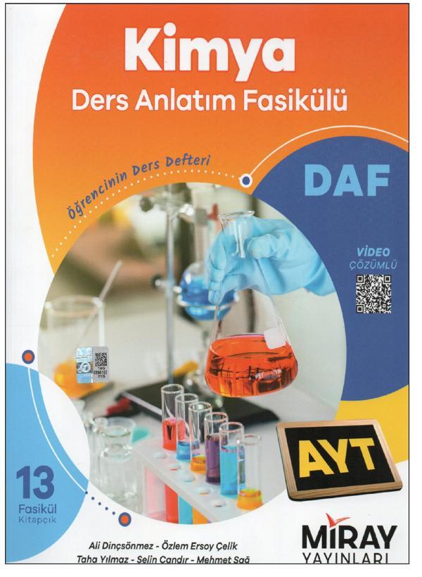 Miray AYT Kimya DAF Ders Anlatım Fasikülü - Miray Yayınları - Image 1