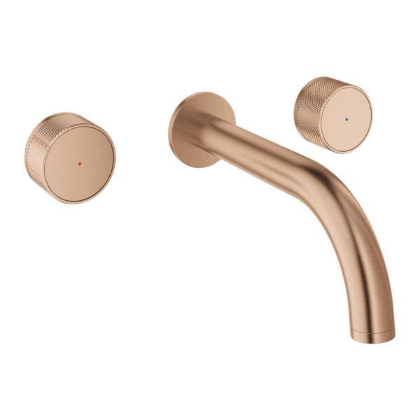 Grohe Atrio Private Collection 3 Delikli Duvardan Lavabo Bataryası M Boyut Brushed Warm Sunset – 20589DL0 - Image 1