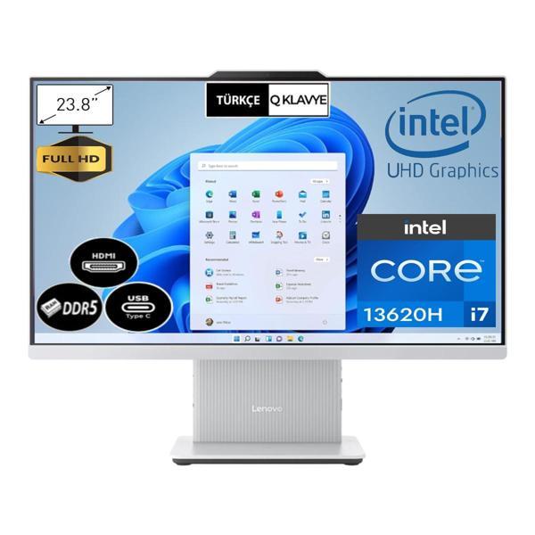 Lenovo Ideacentre All In One 24IRH9 I7-13620H 16GB 1tb SSD 23.8 Fhd IPS WIN11 Pro F0HN0056TREP3 Kablosuz Klavye + Mouse  - Image 1