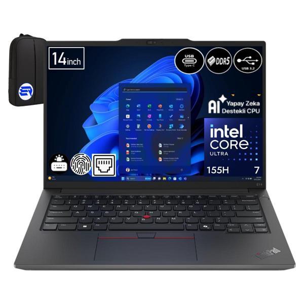 Lenovo Thinkpad E14 Gen 6 21M7008VTXEP3 Ultra 7-155H 64GB Ram 512GB SSD WIN11 Pro 14" Wuxga + Elektropasaj Çanta - Image 1