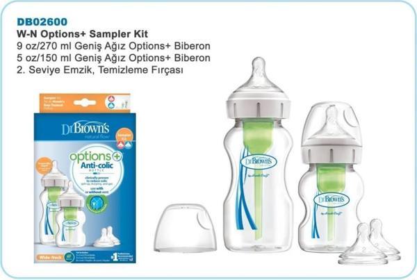 Dr. Brown's Options İkili PP Biberon Seti Geniş Ağız 150 ml & 270 ml - Image 1