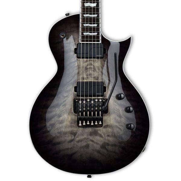ESP E-II Eclipse Quilted Maple Charcoal Burst Elektro Gitar - Image 1