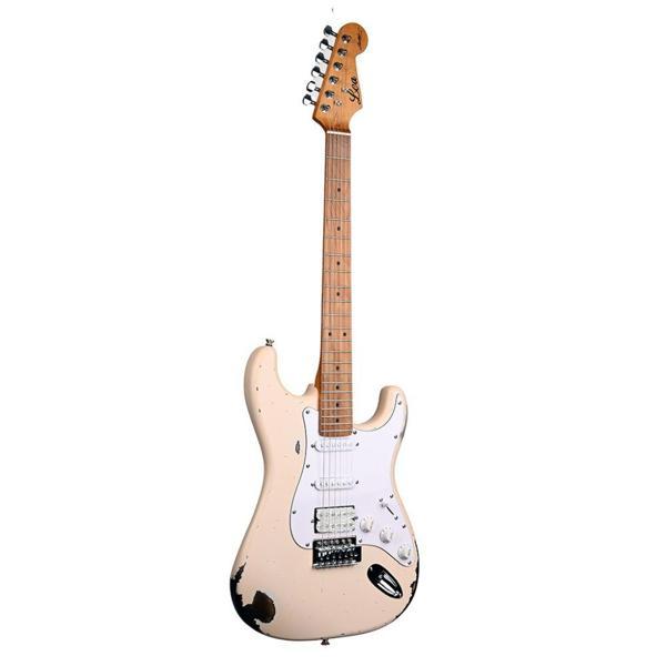 Lea RLC-100 SP Limited Edition Heavy Relic Elektro Gitar (Shell Pink) - Image 1