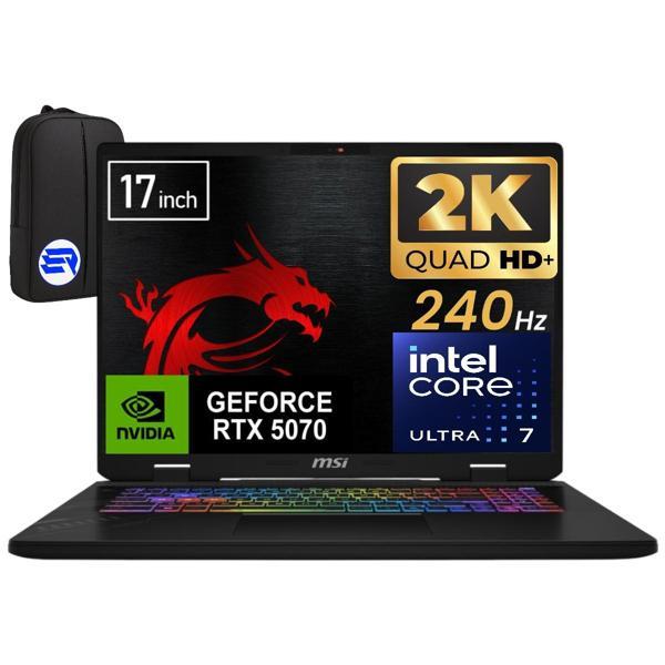 Msi Crosshaır 17 Hx Aı D2XWGKG-018XTREP4 Intel Core Ultra 7 255HX 48GB 512GB SSD RTX5070 17" W11 Pro Qhd+ 240Hz + Elektr - Image 1