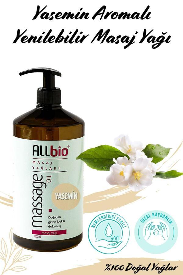 Allbio Masaj Yağı Yasemin (1 Litre) - Image 1
