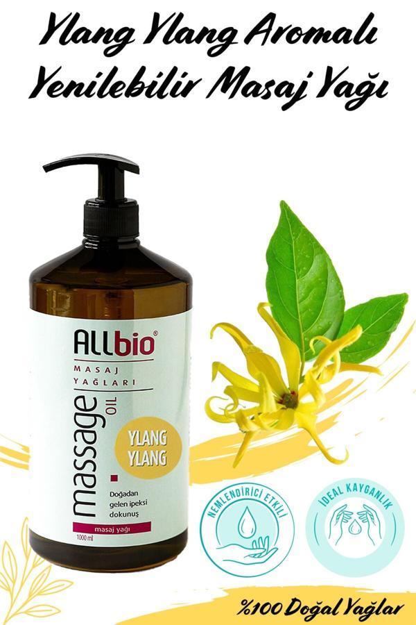 Allbio Masaj Yağı Ylang Ylang 1 Lt - Image 1