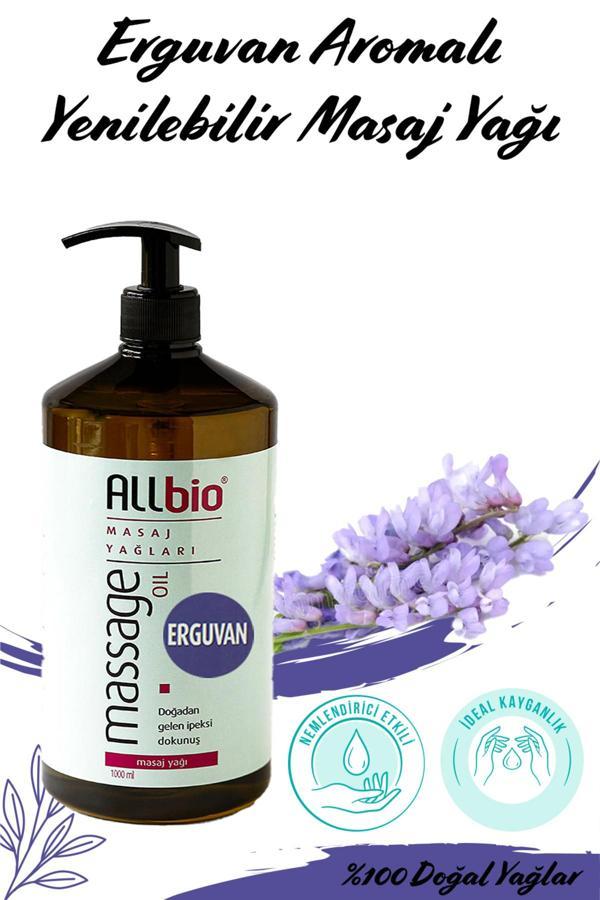 Allbio Masaj Yağı Erguvan (1 Litre) - Image 1
