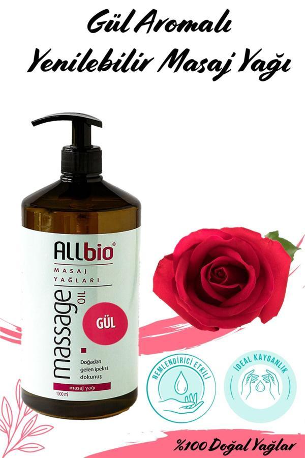 Allbio Masaj Yağı Gül 1 Lt - Image 1