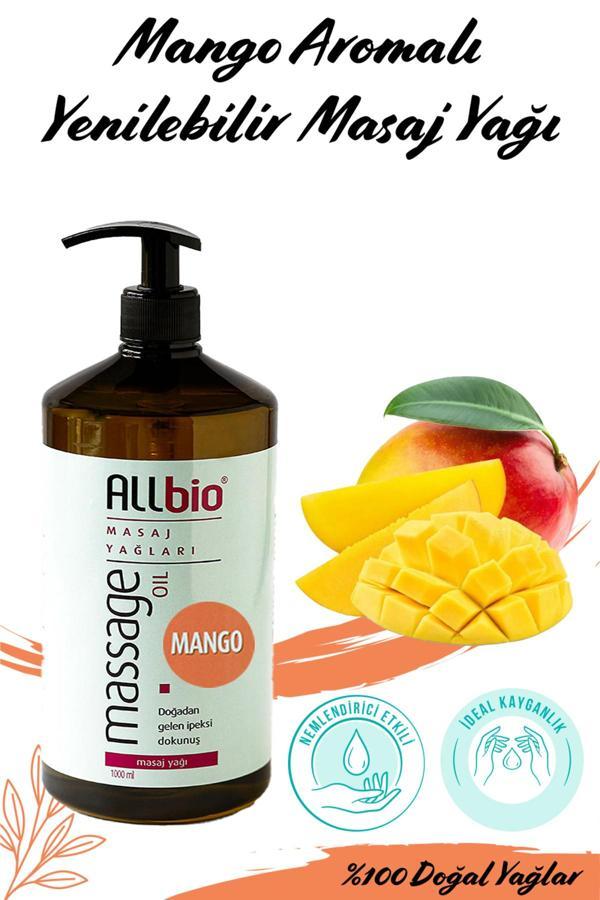 Allbio Masaj Yağı Mango (1 Litre) - Image 1