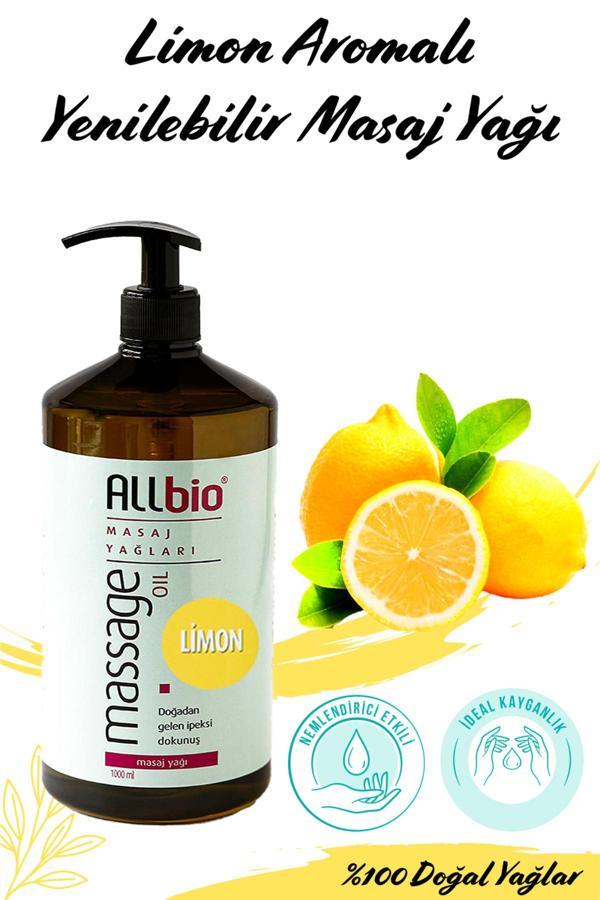 Allbio Masaj Yağı Limon 1 Lt - Image 1