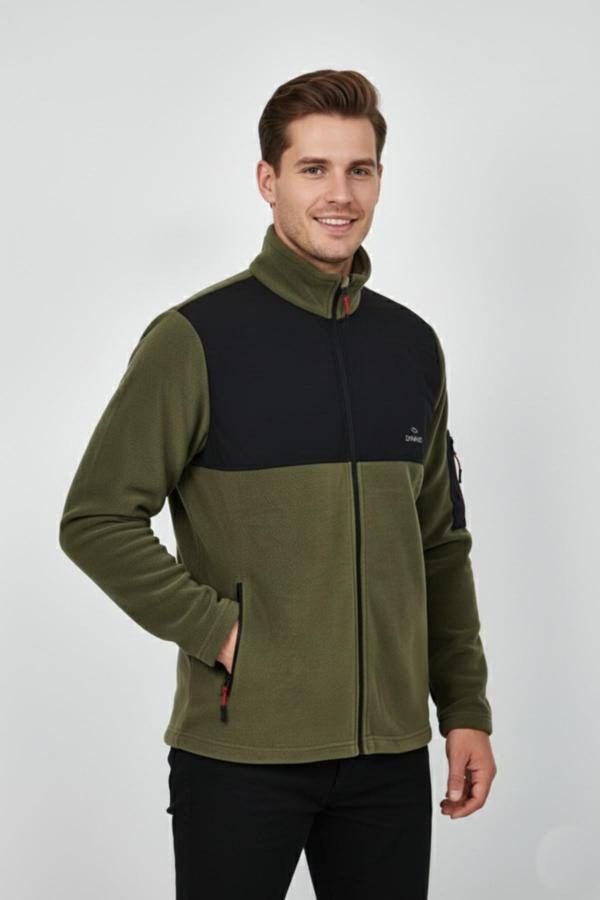 Erkek Büyük Beden Fermuarlı Cepli Polar Ceket 6545 BGL-ST04918 - Image 1