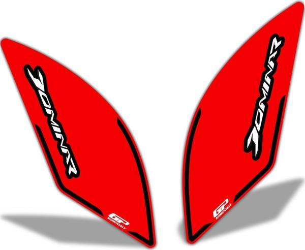 GP Kompozit Bajaj Dominar 250 / 400 2017-2023 Uyumlu Yan Pad Kırmızı - Image 1