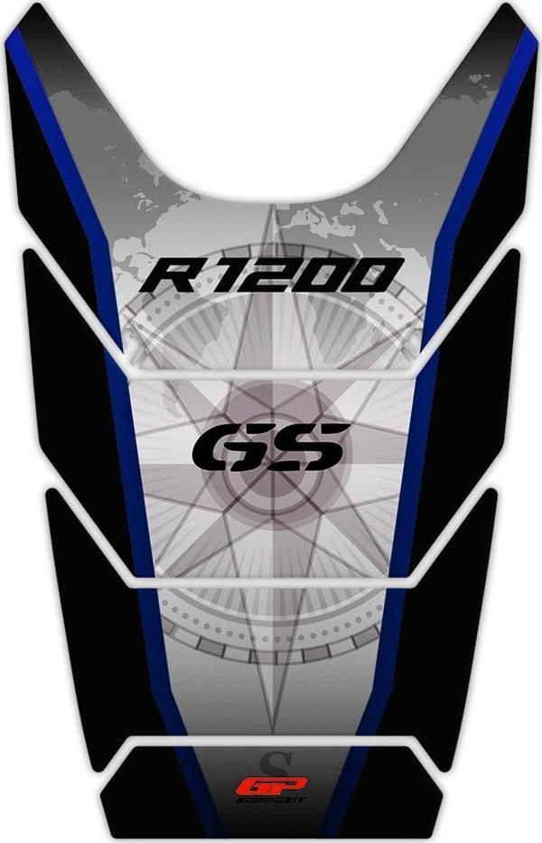 GP Kompozit BMW R 1200 GS 2008-2012 Uyumlu Tank Pad Siyah-Mavi - Image 1