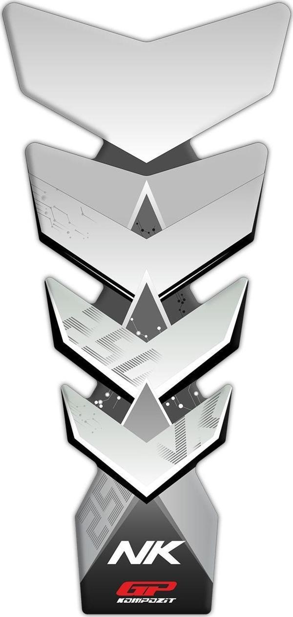 GP Kompozit CF Moto 250 NK 2018-2022 Uyumlu Tank Pad Seti Gri - Image 1