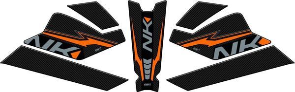 GP Kompozit CF Moto 250 NK 2023 Uyumlu Tank Pad Seti Turuncu - Image 1