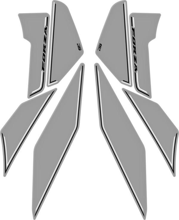 GP Kompozit Honda Forza 250 2018-2023 Uyumlu Yan Alt Ayak Pad Nardo Gri - Image 1