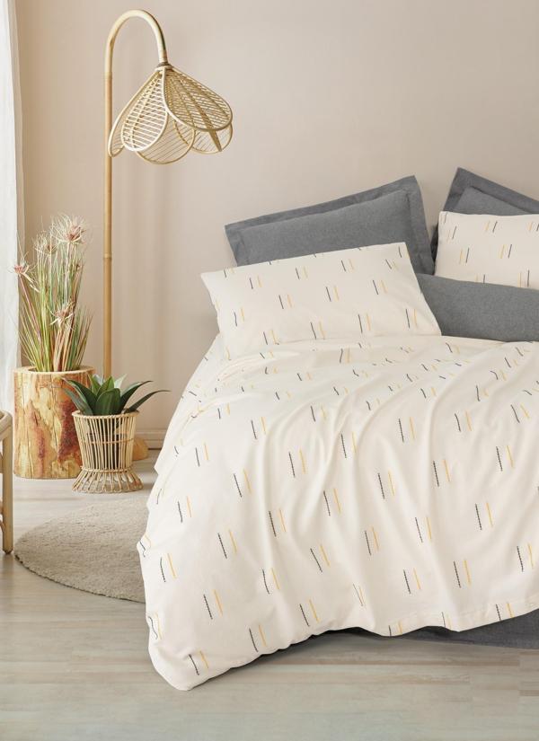 Cotton Box Loopra Çift Kişilik Nevresim Takımı Lura Gri - Image 1