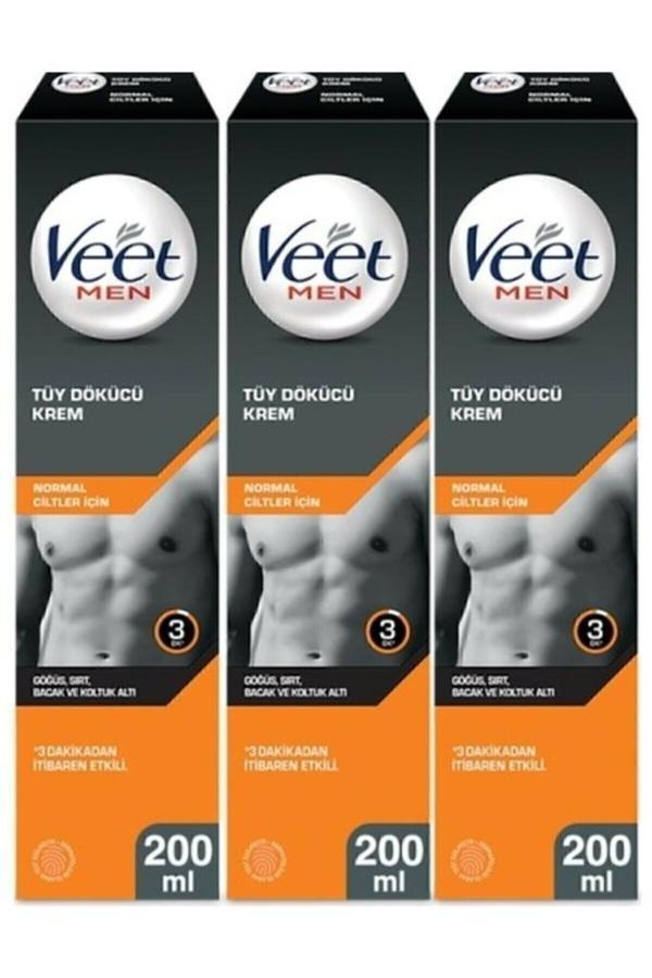 Veet Men Erkekler İçin Tüy Dökücü Krem 200 ml x3 - Image 1