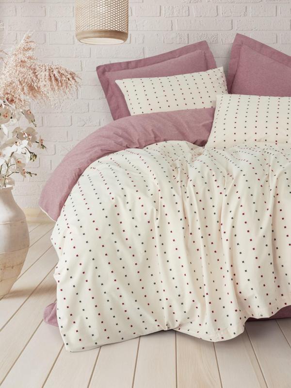 Cotton Box Loopra Çift Kişilik Nevresim Takımı Veyra Bordo - Image 1
