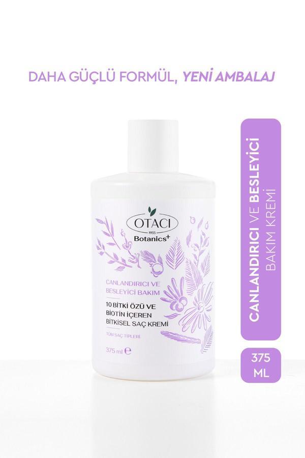 OTACI BOTANİCS CANLANDIRICI VE BESLEYİCİ BAKIM 10 BİTKİ ÖZÜ VE BİOTİN İÇEREN BİTKİSEL SAÇ KREMİ 375 ML - Image 1
