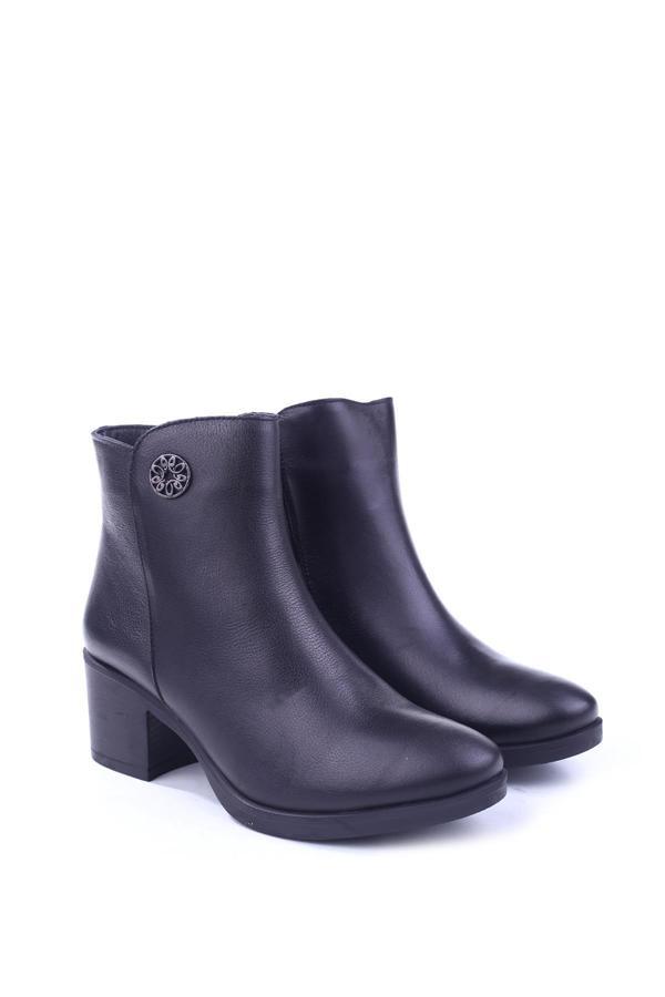 Castle Black 92160-1 Termo Taban 5,5 cm Topuk Hakiki Deri Kadın Bot - Image 1