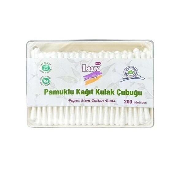 LUX PAMUKLU KAĞIT KULAK ÇUBUĞU KARE 200'LÜ - Image 1