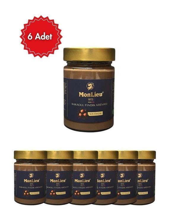 Monlieu Kakaolu Fındık Kreması 350 gr x 6 Adet (Glutensiz & Palm Yağı İçermez) - Image 1