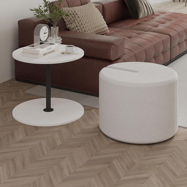 Vexana Puflu Yan Sehpa – Saklanabilir Puflu Servis Sehpası - Image 1