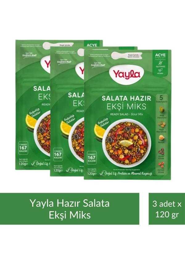 Yayla Salata Hazır Ekşi  Miks 120 gr x 3 Adet - Image 1