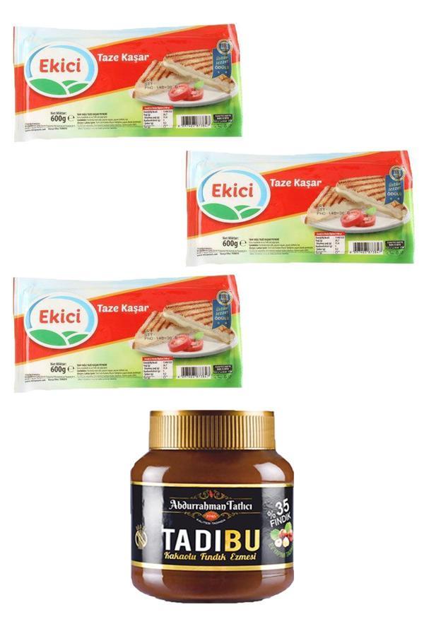 Abdurrahman Tatlıcı Tadıbu+Ekici Taze Kaşar Peyniri 600 g X 3 Adet - Image 1