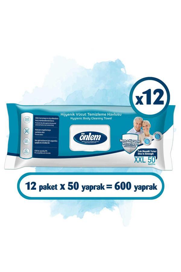 Hijyenik Vücut Temizleme Havlusu XXL 50 li x 12 Adet - Image 1