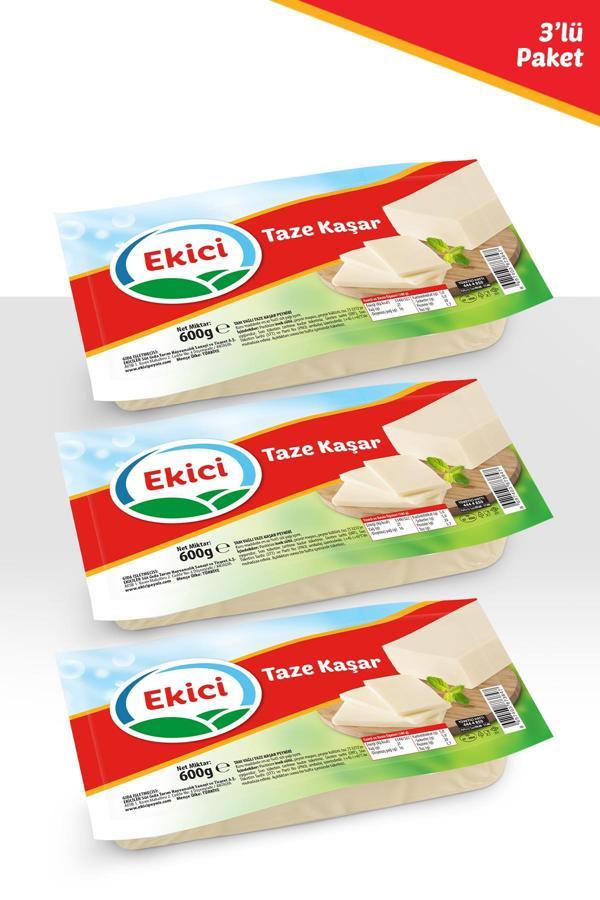 Ekici Taze Kaşar Peyniri 600 g x 3 Adet - Image 1