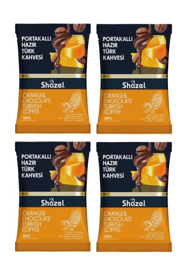 Shazel Portakallı Hazır Türk Kahvesi 100 gr x 4 Adet - Image 1