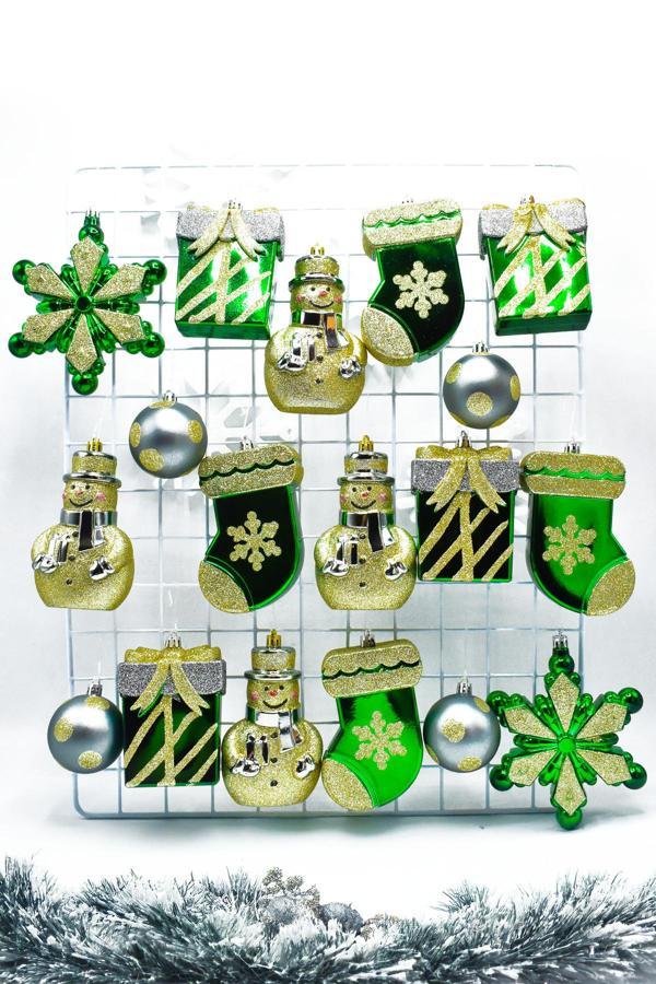 Waldern Premium Collection 18'li Mix Yılbaşı Süsü Set Simli - Image 1