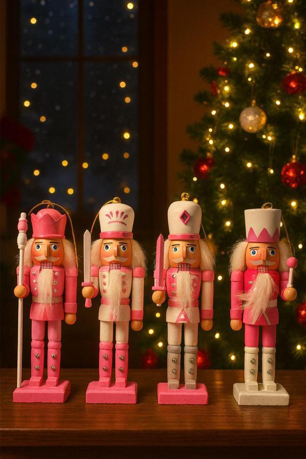 Waldern Premium Collection 4'lü 13,5 Cm Kurşun Asker Seti Dekoratif Yılbaşı Süsü - Image 1