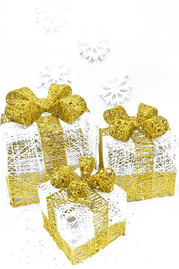 Waldern Yılbaşı Çam Ağacı Hediye Paketi 3lü Set Küçük-Orta-Büyük Dekoratif Süs - Image 1