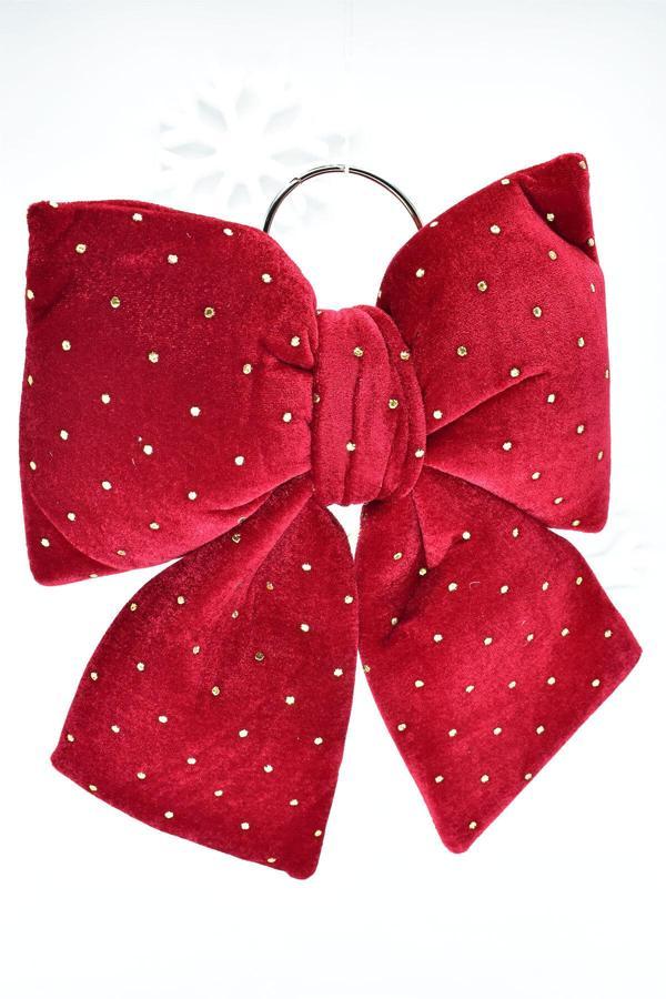 Waldern Kırmızı Yaldızlı Kurdela 27*35 Yılbaşı Ağacı Süsü - Image 1