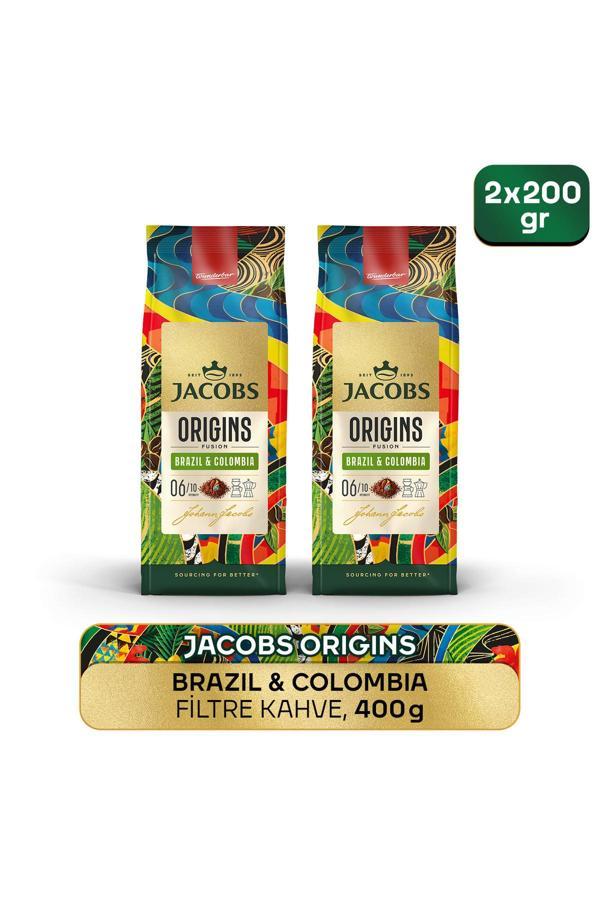 Jacobs Origins Brazil & Colombia Filtre Kahve 200gr x 2 Adet - Image 1