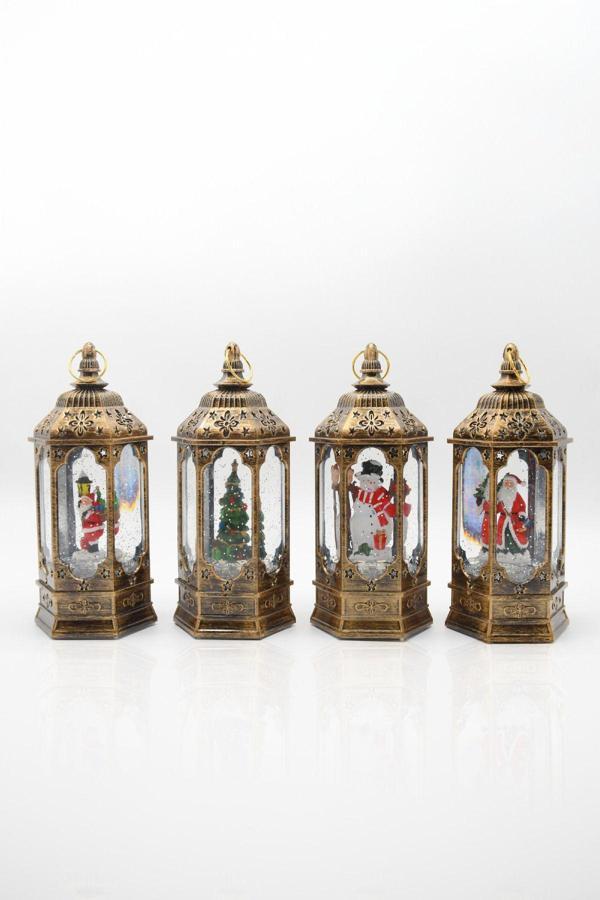 Premium Collection Dekoratif Işıklı Yılbaşı Süs Fener 24 cm - Image 1