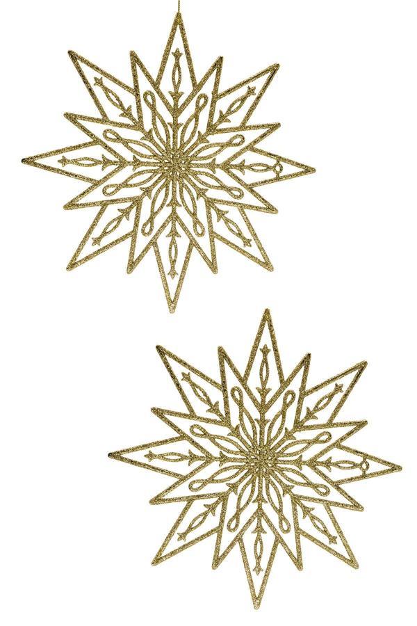 Waldern Premium 2li Simli Yıldız XXL 24 Cm Yılbaşı Süsü - Image 1